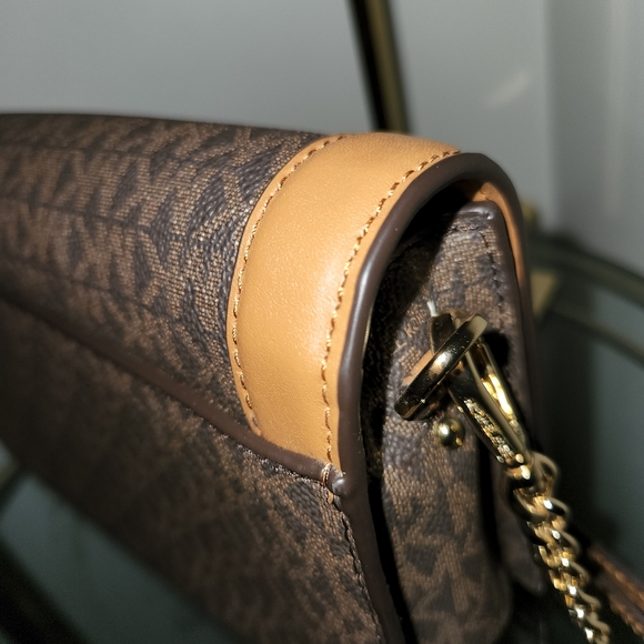 MICHAEL KORS Jet Set Large Logo Crossbody Bag Chain Bag Boy Bag - Picture 9 of 16